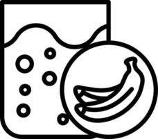 Banana Shake Line Icon vector