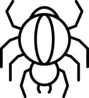 icono de línea de araña vector