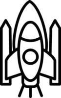 Space Shuttle Line Icon vector