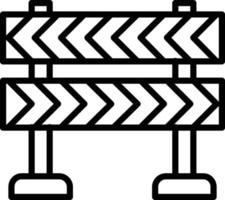 Road Block Line Icon vector