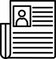 Newspaper Line Icon vector