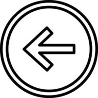 Left Arrow Line Icon vector