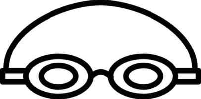 icono de línea de gafas de nadadores vector