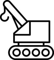 Crane Line Icon vector