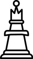 Chess Queen Line Icon vector