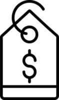 Price Tag Line Icon vector