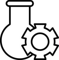 icono de línea de experimento vector