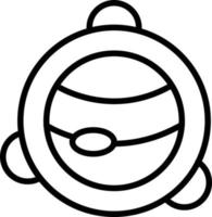 Saturn Line Icon vector