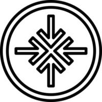 Shrink Arrow Line Icon vector