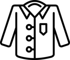 icono de línea de camisa vector