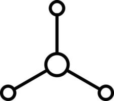 icono de línea de molécula vector