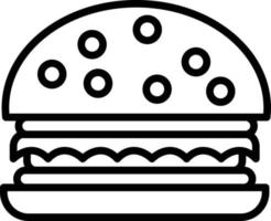 Burger Line Icon vector