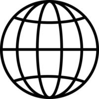 Globe Line Icon vector