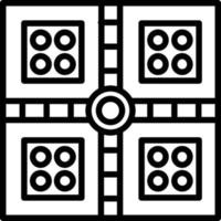 Ludo Line Icon vector