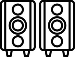 icono de línea de altavoz vector