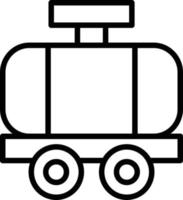 Tanker Line Icon vector