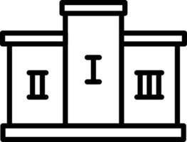Podium Line Icon vector