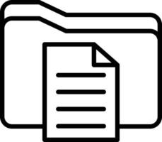 File Folder Line Icon vector