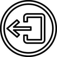 Logout Arrow Line Icon vector