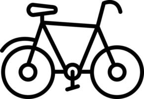 icono de línea de bicicleta vector