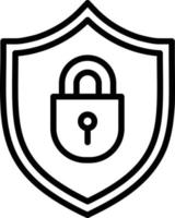 Protected Line Icon vector