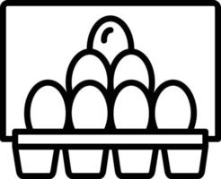 Egg Carton Line Icon vector