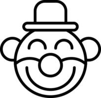 Clown Line Icon vector