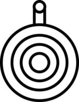 Dartboard Line Icon vector