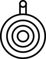 Dartboard Line Icon vector