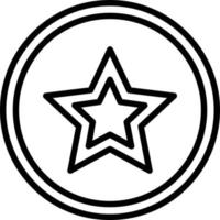 Starred Line Icon vector