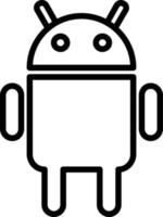 Android Line Icon vector
