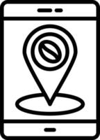Coffee Point Line Icon vector