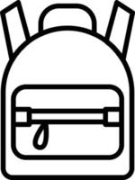 School Bag Line Icon vector