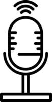 Voice Control Line Icon vector