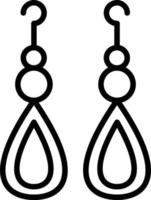 Earrings Line Icon vector