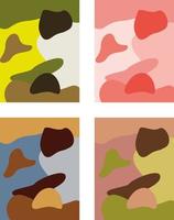 Set of colored abstract backgroud vector