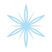 icono de copo de nieve, símbolo de nieve vectorial aislado en fondo blanco vector
