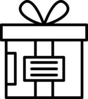 Gift Box Line Icon vector