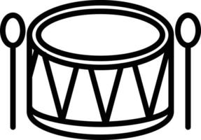 Drum Kit Line Icon vector