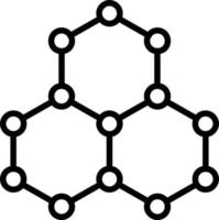 Hexagonal structure Line Icon vector