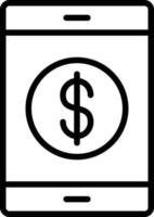 Coin Line Icon vector