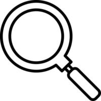 Magnifying Glass Line Icon vector