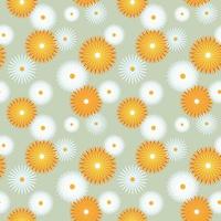 Chamomile calendula marigold pattern floral. vector