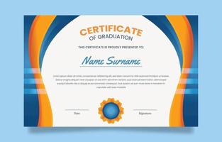 Certificate of Graduation Design Template vector