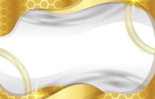 Abstract White and Gold Background vector