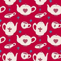 A seamless pattern based on Alice in Wonderland vector