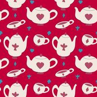 A seamless pattern based on Alice in Wonderland vector