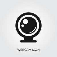 Vector webcam icon, flat style vector