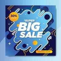 social media template super big sale vector