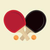 paletas de tenis de mesa con pelotas de ping pong ilustración vectorial para diseño gráfico y elemento decorativo vector